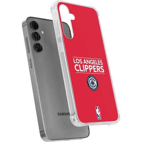 NBA Los Angeles Clippers Standard Red Galaxy S24 Plus Clear Case